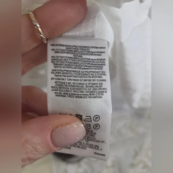 Brooks Brothers White Eyelet Lace-Up Midi Dress, Sz 6 - Picture 5 of 5